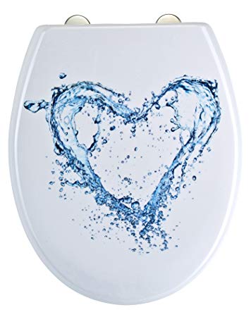 WC sedátko Blue Heart -Pomalupadajúce